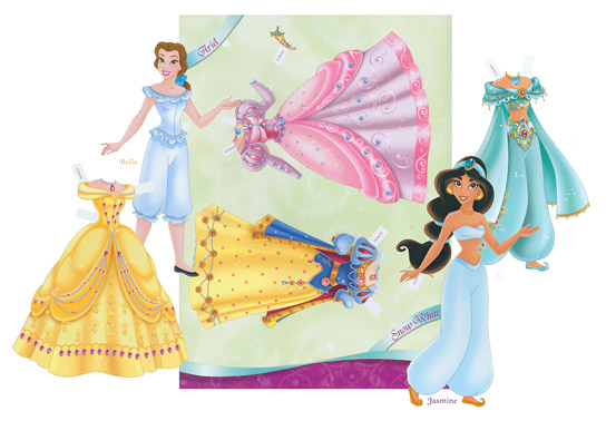 All Dressed Up Disney Princess Paper Dolls larger image