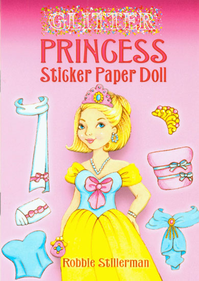 (image for) Glitter Princess Sticker Paper Doll