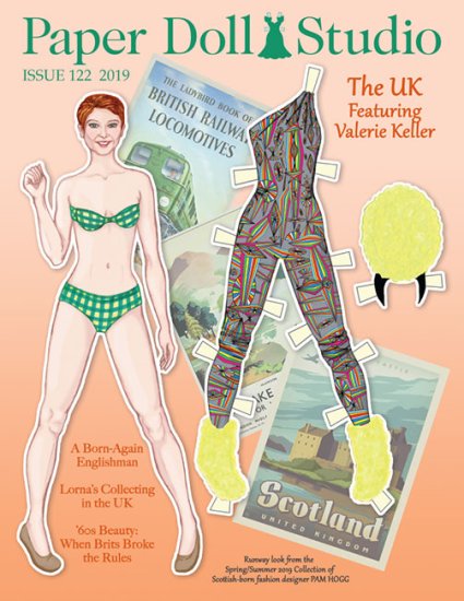 Paper Doll Studio Magazine Issue #122 featuring fashions and topics of the UK