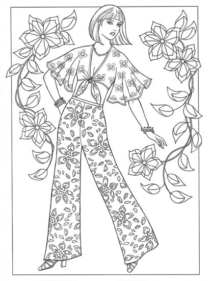 Modal Additional Images for Fabulous Fashions of the 1970s Coloring Book by Ming-Ju Sun