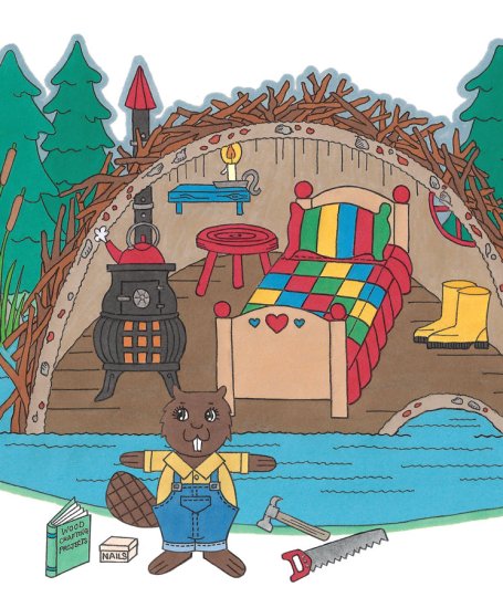 (image for) Bucky the Beaver Paper Doll & Play Scene by Alina Kolluri