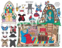 (image for) Holy Moley Paper Doll and Play Scene by Alina Kolluri