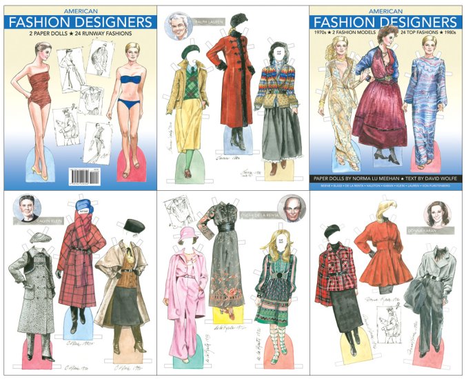 American Fashion Designers Paper Dolls by Norma Lu Meehan
