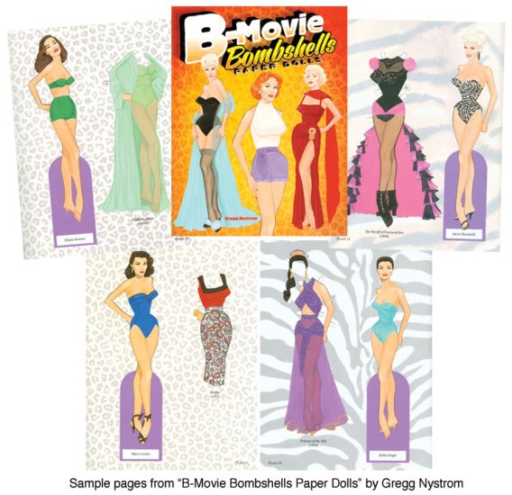 B-Movie Bombshells Paper Dolls by Gregg Nystrom - Click Image to Close