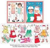 Candy Cane Christmas Paper Dolls
