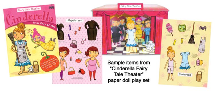 Cinderella Paper Doll Playset - Click Image to Close