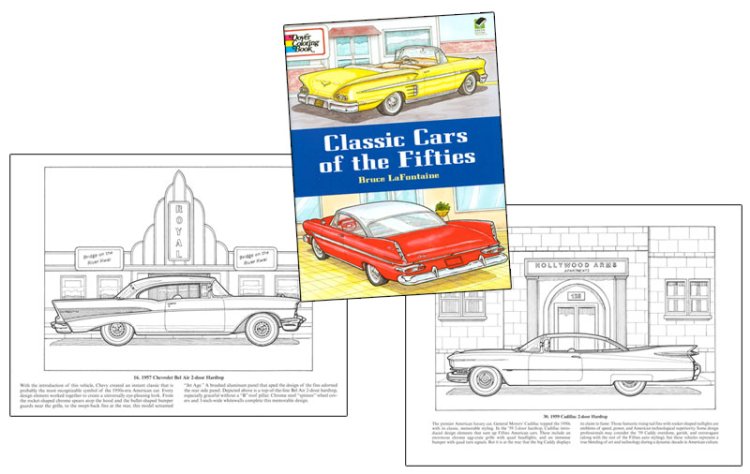 Classic Cars of the Fifties Coloring Book - Click Image to Close
