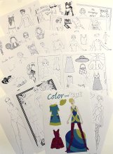 (image for) Color and Cut set - 16 pages - 2017 convention souvenir - JUST ONE