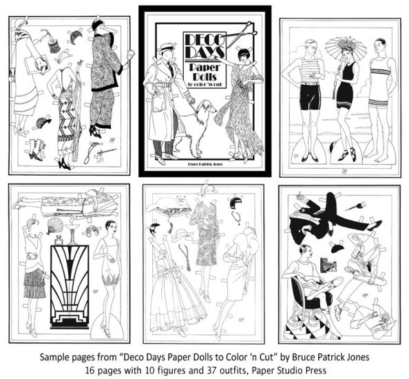 Deco Days Paper Dolls to Color 'n Cut
