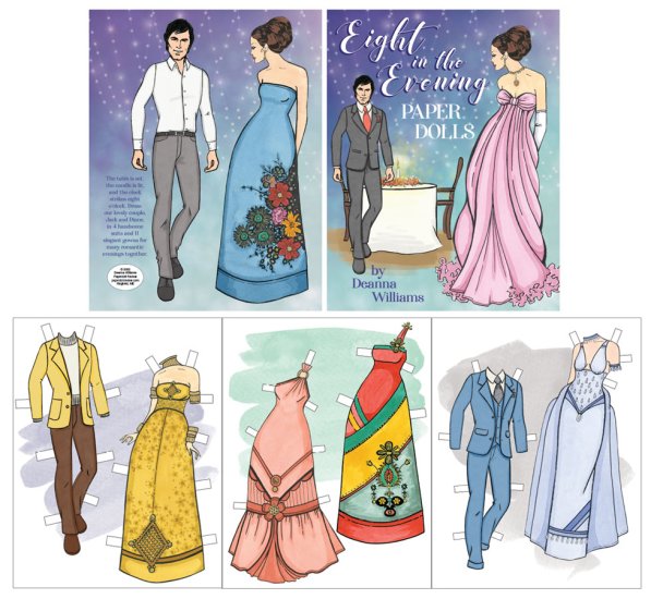 Eight in the Evening Paper Dolls by Deanna Williams