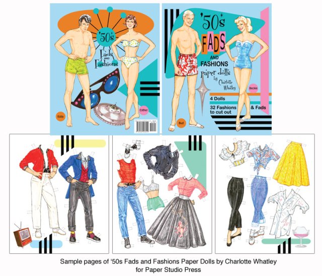 '50s Fads and Fashions Paper Dolls by Charlotte Whatley - Click Image to Close