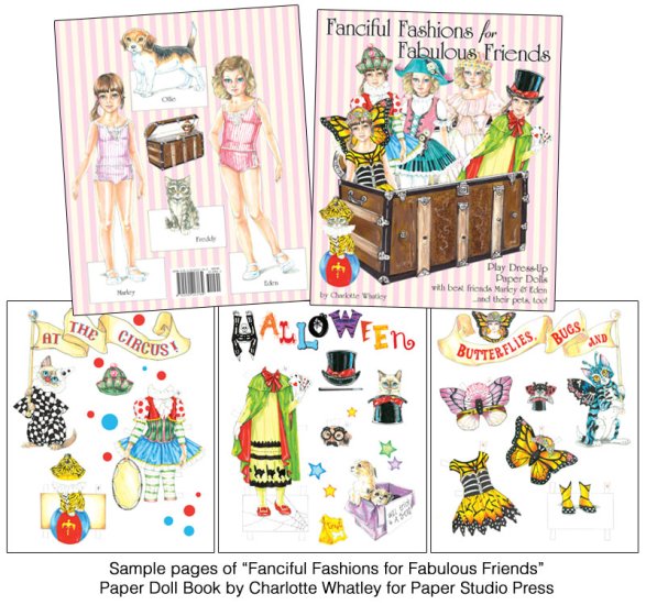 Details about   FANCIFUL FASHIONS FOR FABULOUS FRIENDS Paper Doll Dress-Up Book--Includes Pets! 