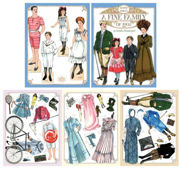 Modal Additional Images for A Fine Family of 1902 Paper Dolls by Sandra Vanderpool