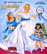 Heavenly Blue Wedding Paper Dolls