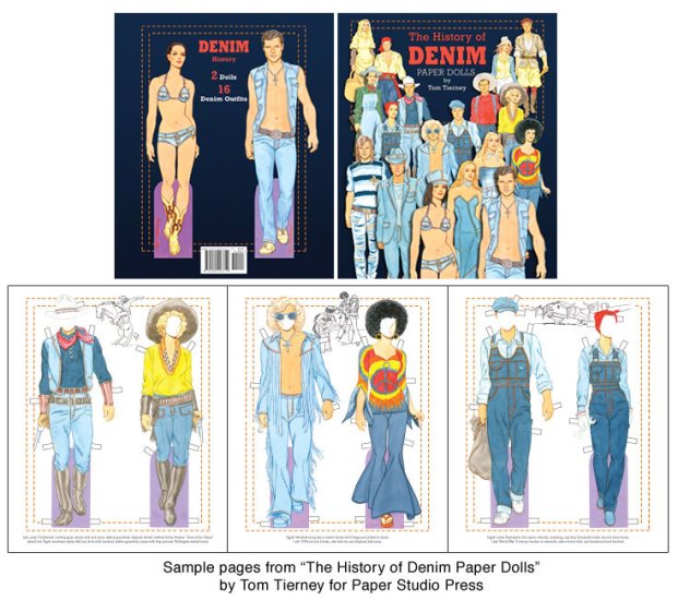 Modal Additional Images for The History of Denim Paper Dolls by Tom Tierney - limited quantity!