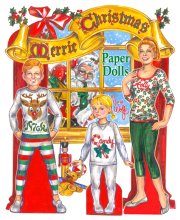 (image for) Merrie Christmas Paper Dolls by David Wolfe