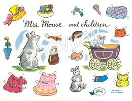 Mrs. Mouse and Children Paper Dolls