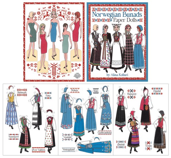 Modal Additional Images for Norwegian Bunads Paper Dolls by Alina Kolluri