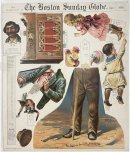 (image for) The Organ Grinder, Boston Sunday Globe - Antique 1895 - ONE ONLY