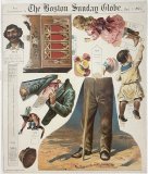 (image for) The Organ Grinder, Boston Sunday Globe - Antique 1895 - ONE ONLY