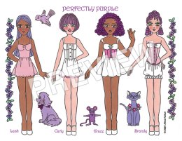 (image for) Perfectly Purple Paper Dolls by Alina Kolluri