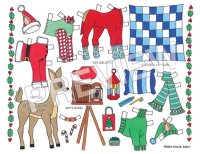 (image for) Santa Claws Woodland Paper Dolls & Play Set by Alina Kolluri