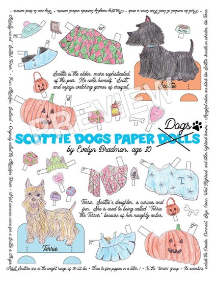 (image for) Scottie Dogs Paper Dolls by Evelyn Bradmon