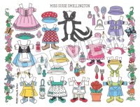 (image for) Miss Susie Smellington Paper Doll & Play Scene by Alina Kolluri