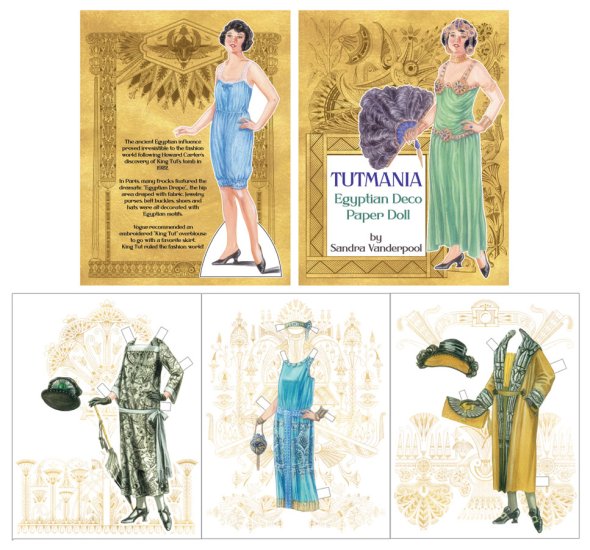 Modal Additional Images for Tutmania Egyptian Deco Paper Doll - by Sandra Vanderpool