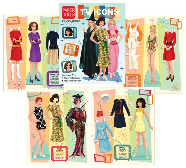 (image for) TV Icons Paper Dolls by Cory Jensen - Click Image to Close
