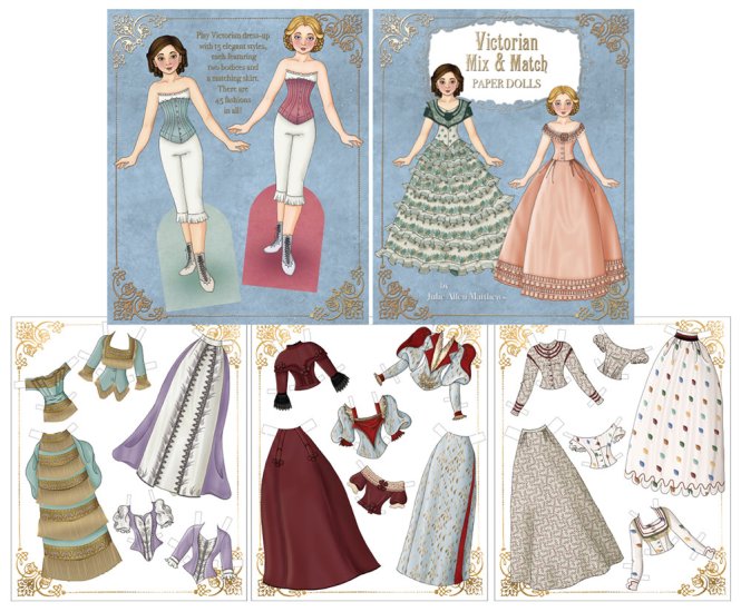 (image for) Victorian Mix & Match Paper Dolls by Julie Allen Matthews - Click Image to Close