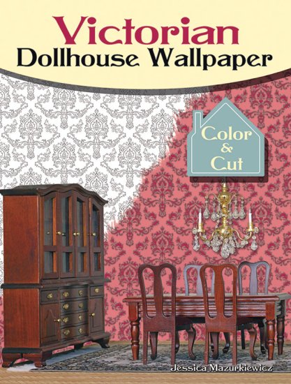 (image for) Victorian Dollhouse Wallpaper Coloring