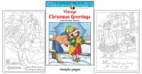 (image for) Vintage Christmas Greetings Coloring Book