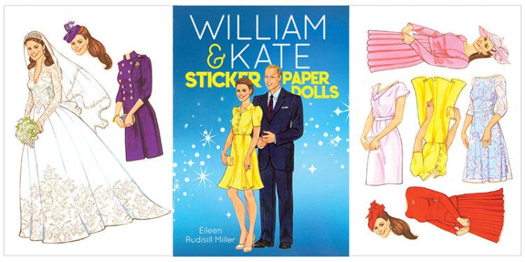 Modal Additional Images for William & Kate Sticker Paper Dolls by Eileen Rudisill Miller