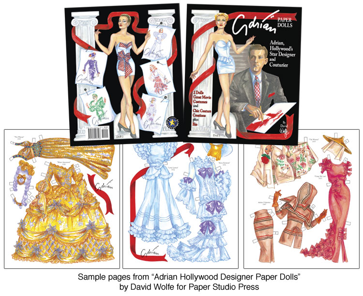 (image for) Adrian, Hollywood Designer Paper Dolls by David Wolfe - Click Image to Close
