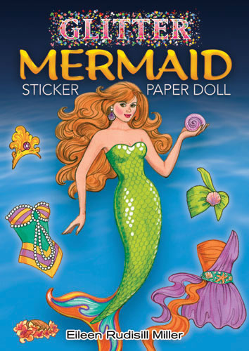 (image for) Glitter Mermaid Sticker Paper Doll by Eileen Rudisill Miller