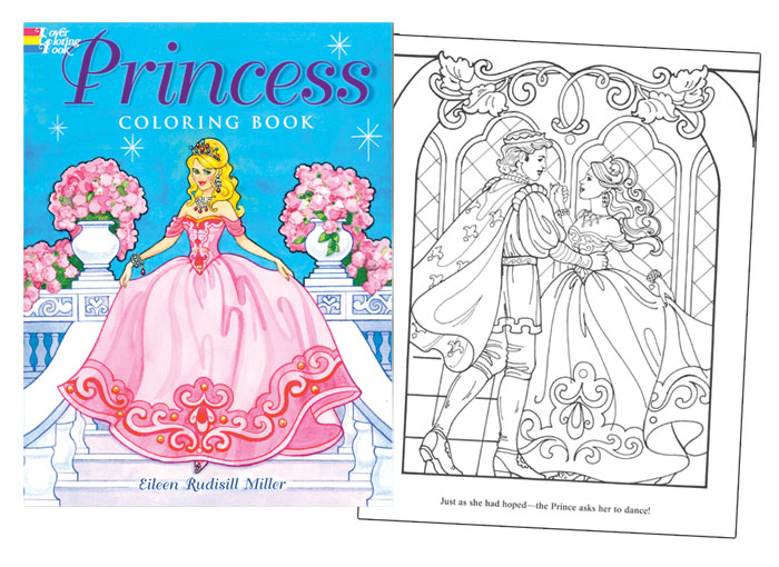 (image for) Princess Coloring Book by Eileen Rudisill Miller - Click Image to Close